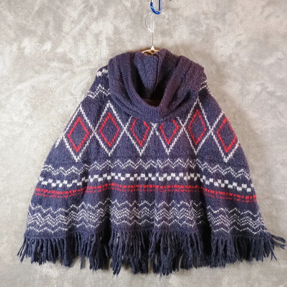Osh Kosh B'Gosh Fair Isle Inspired Girls Poncho 6